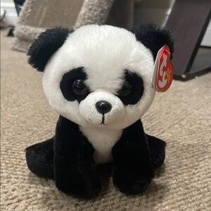Ty Black and White Panda Stuffed Animal
